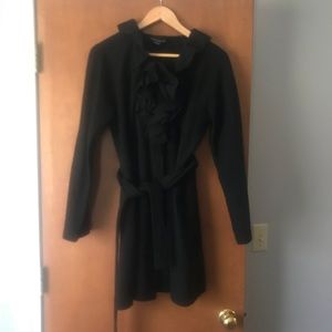 Cynthia Rowley Belted Wool Cardigan Sweater